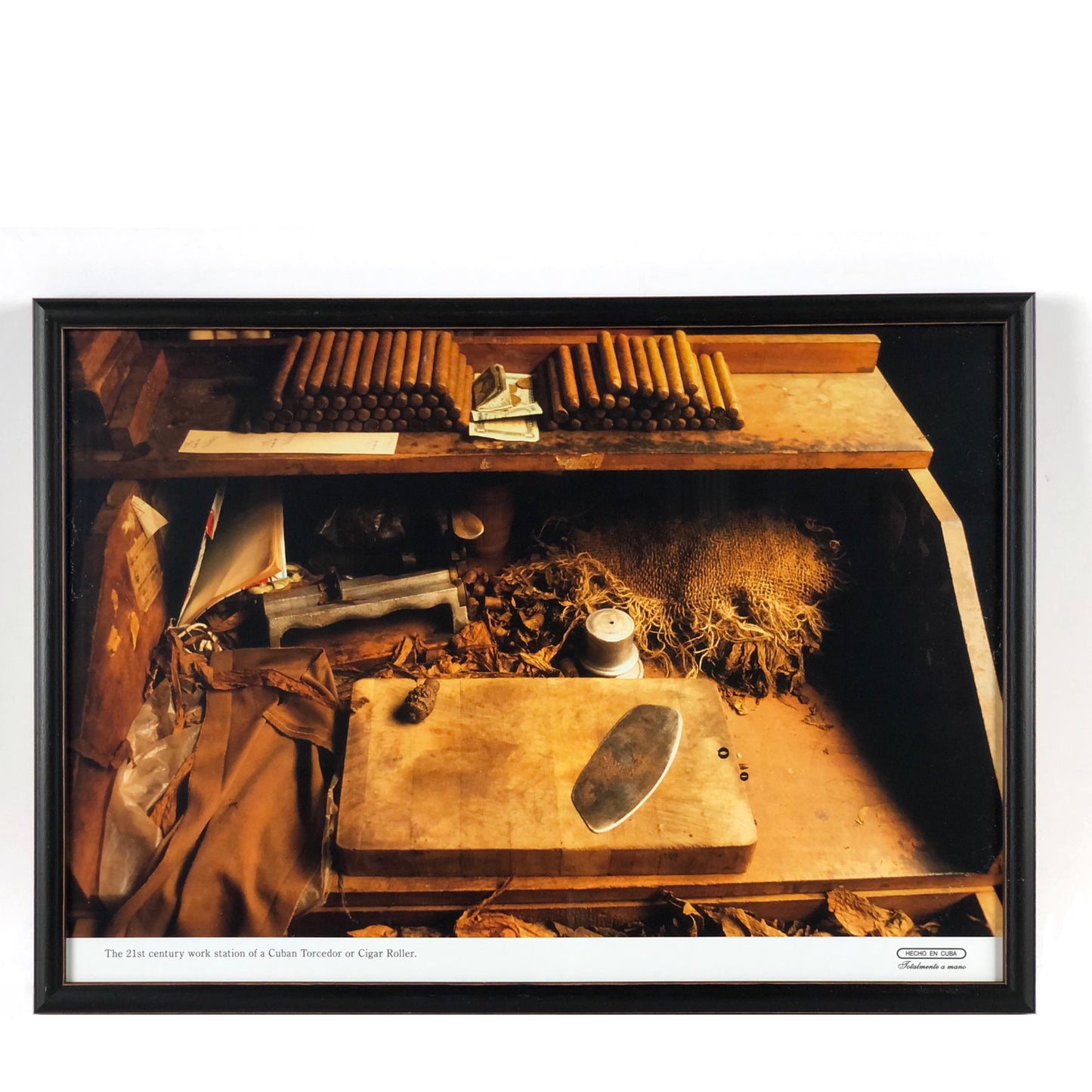 Load image into Gallery viewer, Cigar Roller work station framed print
