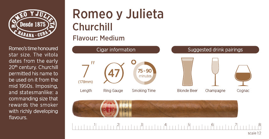 Romeo y Julieta Churchill Tubed Cigar