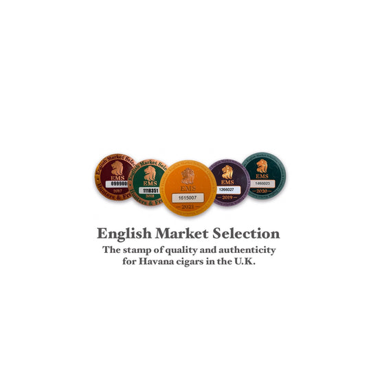 EMS  English Market Selection stamp of quality and authenticity for Havana cigars in the UK