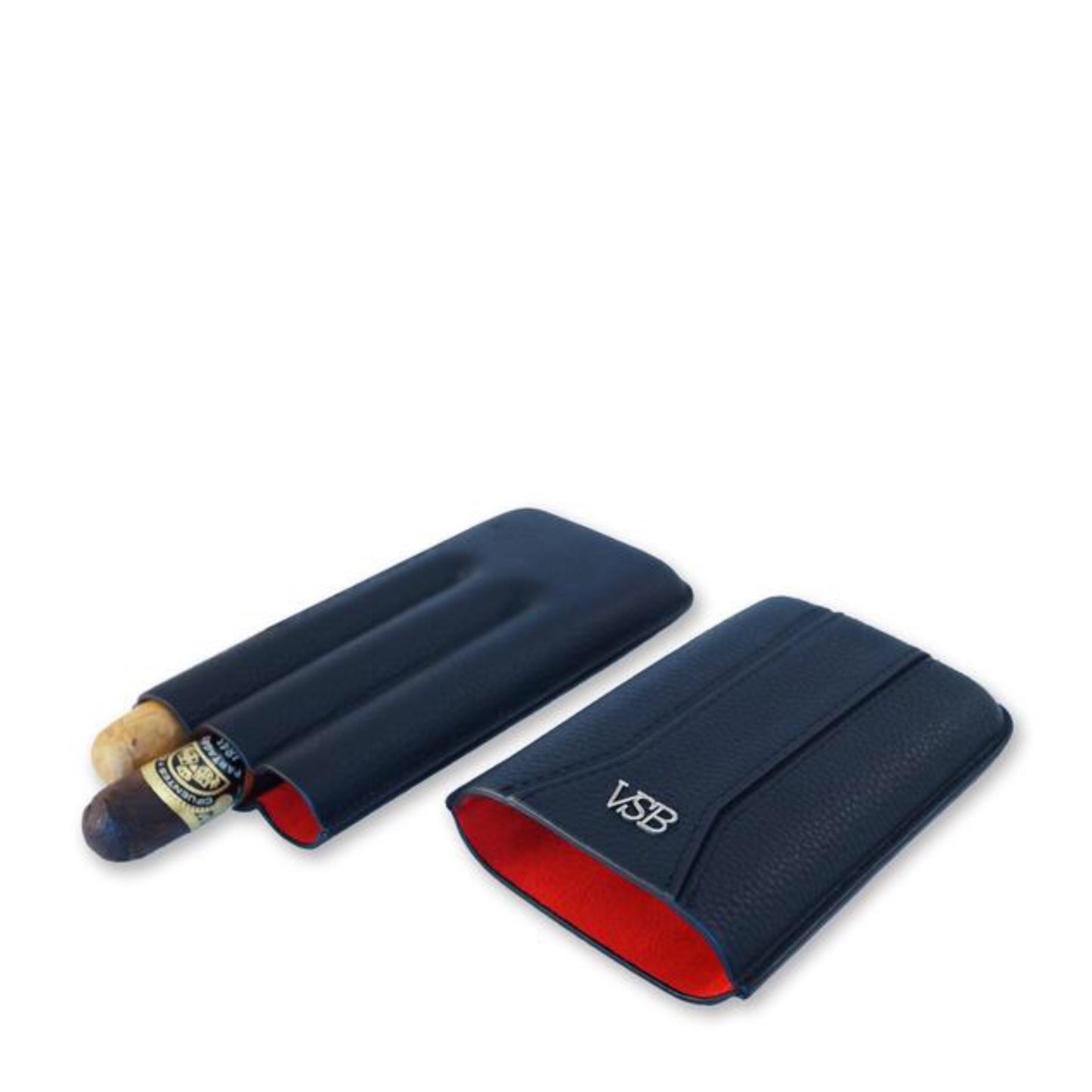 Load image into Gallery viewer, VSB London leather cigar case in black

